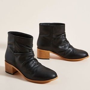 Maia Soft Black Leather Ankle Boots